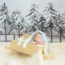 Load image into Gallery viewer, Babymoon Big Rabbit Ears Bonnet Hat | Baby Photography Hat | Blue