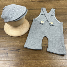Load image into Gallery viewer, Babymoon | Set of 2 | French Cap & Pant | Baby Photography Props | Costume | Grey