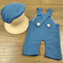 Load image into Gallery viewer, Babymoon | Set of 2 | French Cap & Pant | Baby Photography Props | Costume | Blue