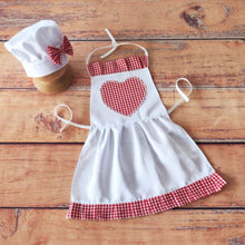 Load image into Gallery viewer, Babymoon | Set of 2 | Baby Girl' s Designer Baker's Chef Costume With Chef Cap | Baby Photoshoot Props | Costume | 0-1 Yr | White