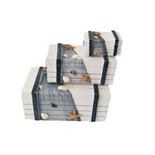 Load image into Gallery viewer, Babymoon Set of 3 Mediterranean Sailing Suitcase Storage Box | Beach Sea Style | Photoshoot Props