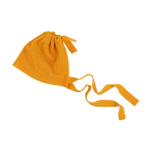Load image into Gallery viewer, Babymoon Waffle Beanie Cap with String | Baby Photography Props | Yellow