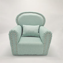 Load image into Gallery viewer, Babymoon Rivet Wooden Sofa | Photoshoot Prop | Green
