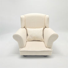 Load image into Gallery viewer, Babymoon Wooden Auxiliary Chair Sofa | Baby Photoshoot Props | White