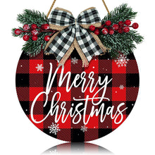 Load image into Gallery viewer, Babymoon Christmas Wooden Wreth | Decorative Ad-ons | Photography Prop | Wall Hanging