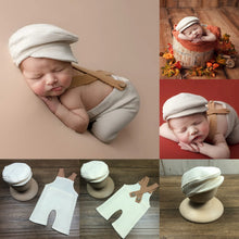 Load image into Gallery viewer, Babymoon | Set of 2 | French Cap & Pant | Baby Photography Props | Costume | White