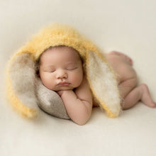 Load image into Gallery viewer, Babymoon Big Rabbit Ears Bonnet Hat | Baby Photography Hat | Yellow
