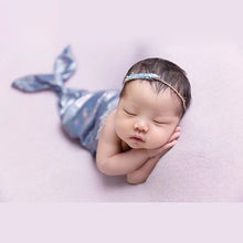 Load image into Gallery viewer, Babymoon Mermaid with Hairband Baby Photography Costume -Purple
