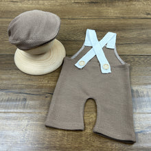 Load image into Gallery viewer, Babymoon | Set of 2 | French Cap & Pant | Baby Photography Props | Costume | Brown