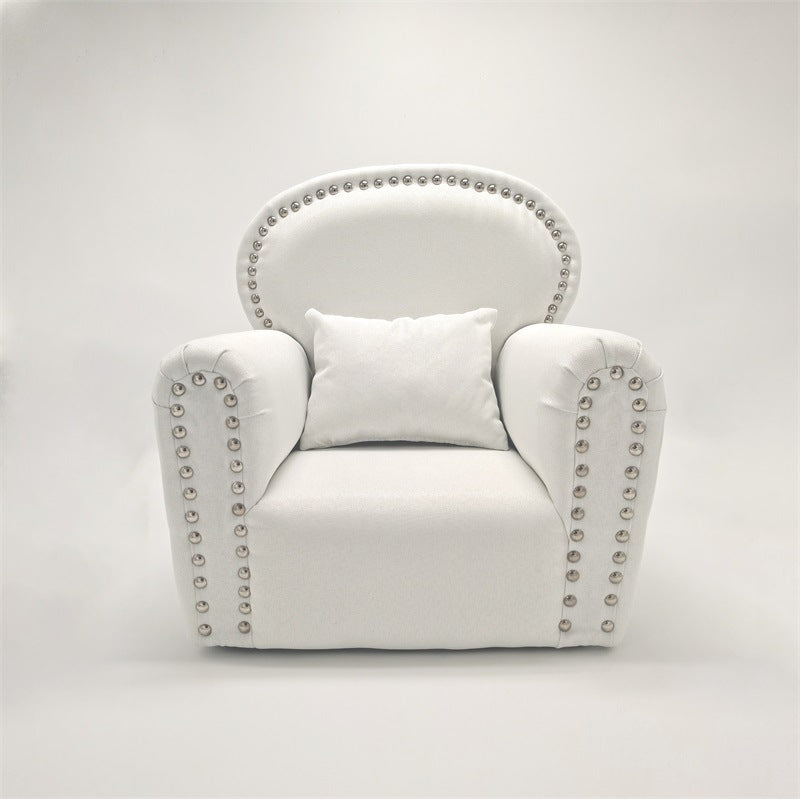 Babymoon Rivet Wooden Sofa Photoshoot Prop White BABYMOON