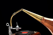 Load image into Gallery viewer, Babymoon Antique Vintage Brass Musical Miniature Brass Gramophone | Baby Photography Props