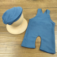 Load image into Gallery viewer, Babymoon | Set of 2 | French Cap & Pant | Baby Photography Props | Costume | Blue
