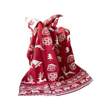 Load image into Gallery viewer, Babymoon Knitted Christmas Snowflake Santa Layer Blanket | Basket Filler | Baby Photography Props