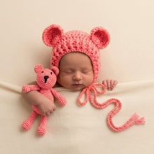 Load image into Gallery viewer, Babymoon Bear Teddy with Cap New Born Baby Photography Shoot Props Costumes