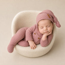 Load image into Gallery viewer, Babymoon Stretchable Bodysuit & Cap New Born Outfits Costumes | Pink | 0-1 Month
