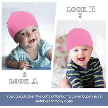 Load image into Gallery viewer, Babymoon Stretchable Pullover Baby Hat Caps | 3-12 Months | Pink