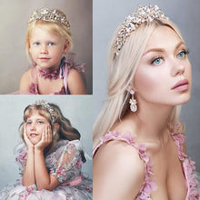 Load image into Gallery viewer, Babymoon Diamond Alloy Crystal Girl’s Women’s Crown | Tiara Hairband Hair Accessories | Pink
