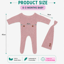 Load image into Gallery viewer, Babymoon Stretchable Bodysuit & Cap New Born Outfits Costumes | Pink | 0-1 Month