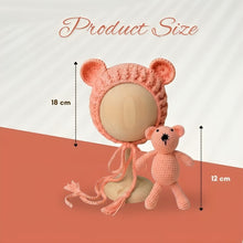 Load image into Gallery viewer, Babymoon Bear Teddy with Cap New Born Baby Photography Shoot Props Costumes