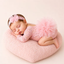 Load image into Gallery viewer, Babymoon Set of 2 | Fluffy Romper & Hairband | Baby Photoshoot Props Costumes | Pink | 0-1 Month