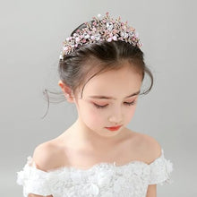 Load image into Gallery viewer, Babymoon Diamond Alloy Crystal Girl’s Women’s Crown | Tiara Hairband Hair Accessories | Pink
