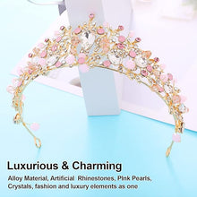 Load image into Gallery viewer, Babymoon Diamond Alloy Crystal Girl’s Women’s Crown | Tiara Hairband Hair Accessories | Pink