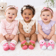 Load image into Gallery viewer, Babymoon Set of 3 | Non-Skid, Anti Slip Baby Socks Gift Box | Safety Protector | 0-9M | Pink