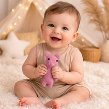 Load image into Gallery viewer, Babymoon Piggy (17 Cm) Handmade Knitted Stuffed Animal Baby Kids Photography Shoot Props Organic Toys
