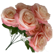 Load image into Gallery viewer, Babymoon Artificial Flowers Bunch | Curled Roses | 7 Head | Home Decoration | Baby Photoshoot Props | Gift Set | Pink