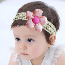 Load image into Gallery viewer, Babymoon | Set of 3 | Designer Princess Baby Girl’s Headbands | Hair Accessories | Pink | White