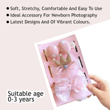 Load image into Gallery viewer, Babymoon | Set of 3 | Designer Princess Baby Girl’s Headbands | Hair Accessories | Pink