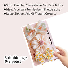 Load image into Gallery viewer, Babymoon | Set of 3 | Designer Princess Baby Girl’s Headbands | Hair Accessories | White | Yellow