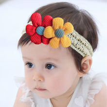 Load image into Gallery viewer, Babymoon | Set of 3 | Designer Princess Baby Girl’s Headbands | Hair Accessories | Red