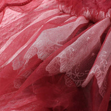 Load image into Gallery viewer, Babymoon Set of 2 | Princess Lace Net Frock & Hairband | Baby Photoshoot Props Costumes | Baby Gift Set | Red | 0-1 Month