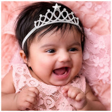 Load image into Gallery viewer, Babymoon Girl's Glittering Rhinestone Crown Hairbands