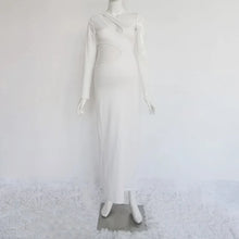 Load image into Gallery viewer, Babymoon Stretchable One Shoulder Babybump Revealing Maternity Gown Dress