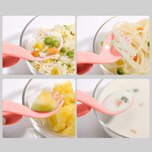 Load image into Gallery viewer, Babymoon Learn to Eat Baby Self Feeding Set | Silicone Spoon and Fork along with Storage Box | Pink