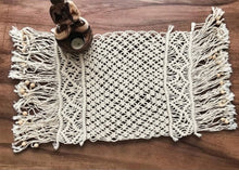 Load image into Gallery viewer, Babymoon Macrame Rectangular Mat Photography Layer - Offwhite