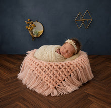 Load image into Gallery viewer, Babymoon Petal Layer Blanket Basket Filler | Baby Photography Props| Light Pink