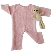 Load image into Gallery viewer, Babymoon (Set Of 4) Velvet Ready Romper, Toy, Pillow & Cap Baby Photoshoot Props-Pink