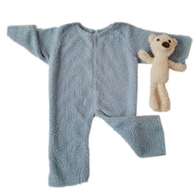Load image into Gallery viewer, Babymoon (Set Of 4) Velvet Ready Romper, Toy, Pillow & Cap Baby Photoshoot Props-Blue