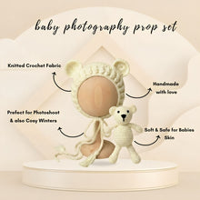 Load image into Gallery viewer, Babymoon Bear Teddy with Cap New Born Baby Photography Shoot Props Costumes