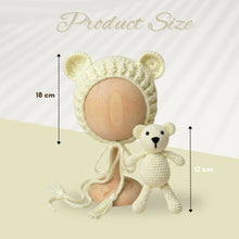 Load image into Gallery viewer, Babymoon Bear Teddy with Cap New Born Baby Photography Shoot Props Costumes
