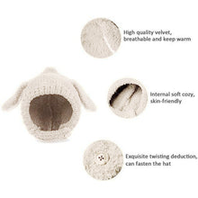 Load image into Gallery viewer, Babymoon Baby Rabbit Winter Ear Protection Cap Kids Hat Boys Girls Cap | 1-2Y | Beige