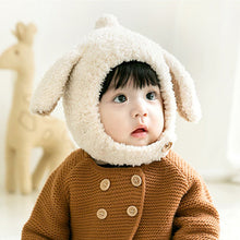Load image into Gallery viewer, Babymoon Baby Rabbit Winter Ear Protection Cap Kids Hat Boys Girls Cap | 1-2Y | Beige