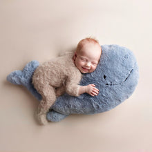 Load image into Gallery viewer, Babymoon Whale Posing Pillow | Photoshoot Prop | Posing Aids | Blue
