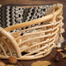 Load image into Gallery viewer, Babymoon Infinity Basket Rustic Cane Bamboo Photography Props Basket
