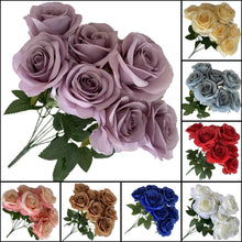 Load image into Gallery viewer, Babymoon Artificial Flowers Bunch | Curled Roses | 7 Head | Home Decoration | Baby Photoshoot Props | Gift Set | Pink