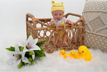 Load image into Gallery viewer, Babymoon Rustic Cane Wooden Bed | Wooden Properties | Baby Photography Props