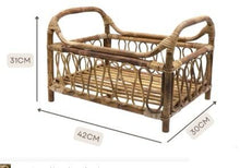 Load image into Gallery viewer, Babymoon Rustic Cane Wooden Bed | Wooden Properties | Baby Photography Props